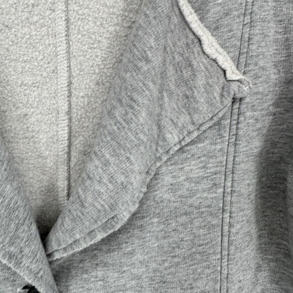 Cut Loose Jacket Womens Small Gray Single Button Raw Edge Asymmetrical Hem USA - Picture 5 of 9